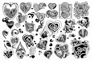 2 puzzle elements in love tattoo idea