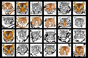 a tiger eating a dog tattoo idea