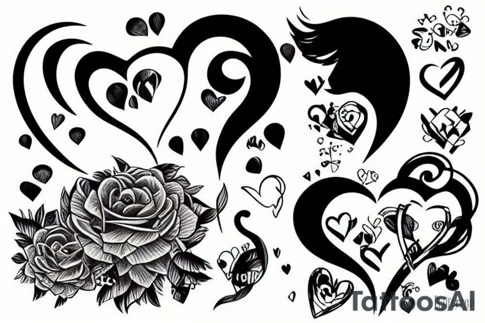 2 puzzle elements in love on moonlight tattoo idea