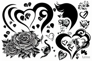 2 puzzle elements in love on moonlight tattoo idea