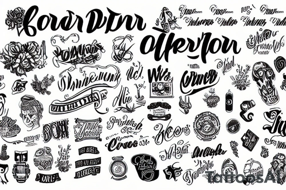 Lettering tattoo idea