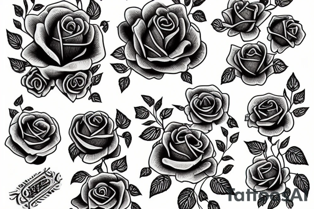 Girl rose tattoo idea