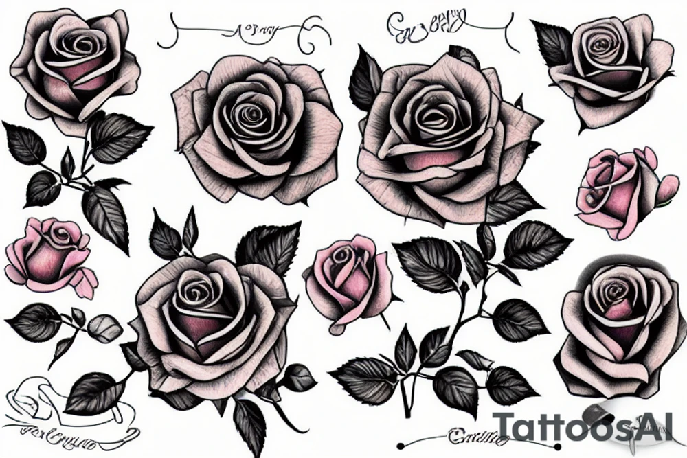 Girl rose tattoo idea