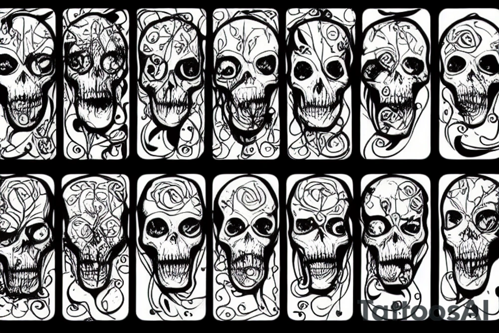 Cracked skull tattoo idea