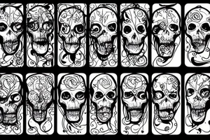 Cracked skull tattoo idea