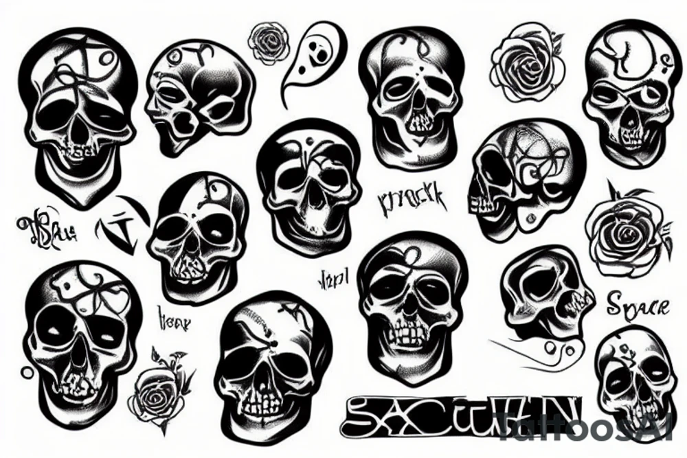 Cracked skull tattoo idea