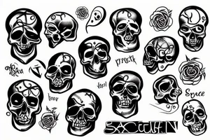 Cracked skull tattoo idea
