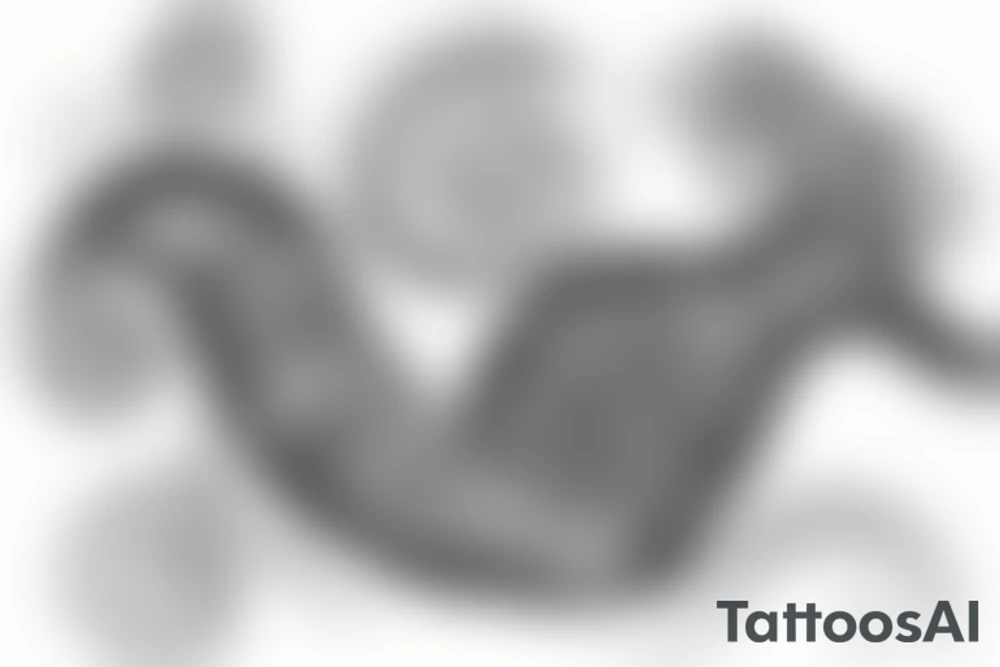 a snail eating salad tattoo idea