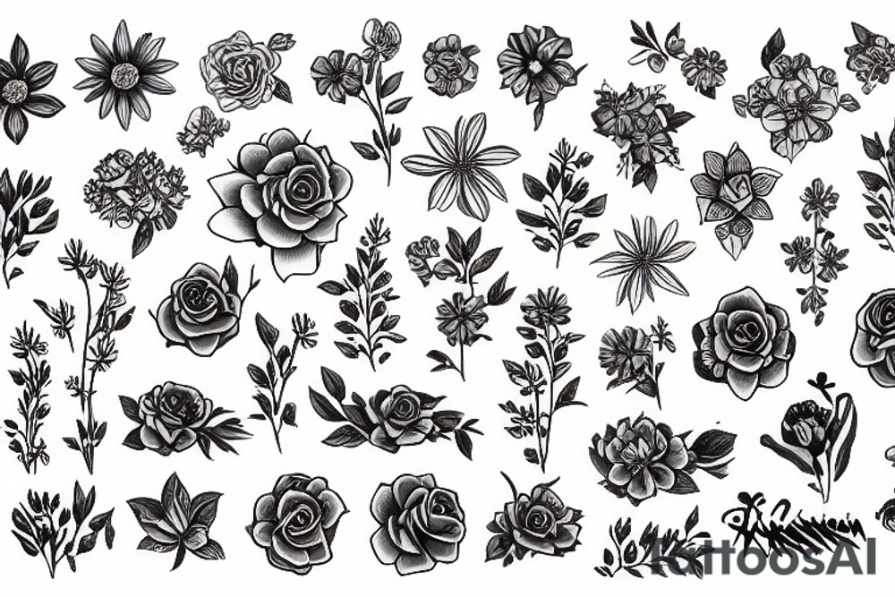 flowers tattoo idea