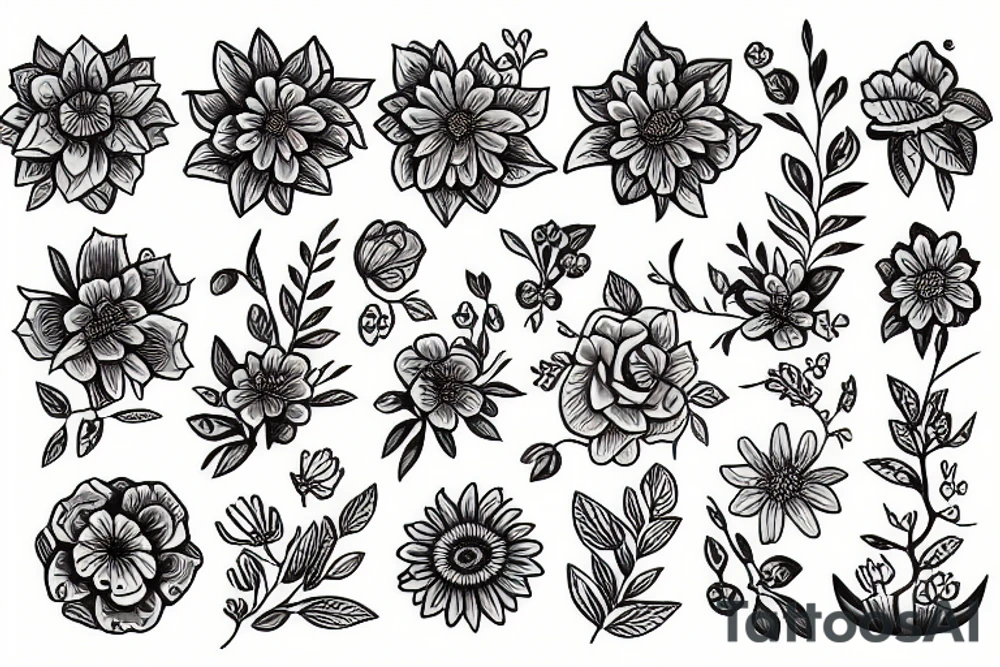 flowers tattoo idea