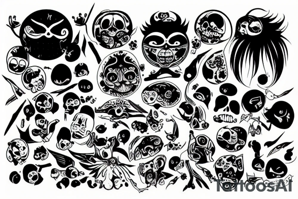 Cracked skull tattoo idea