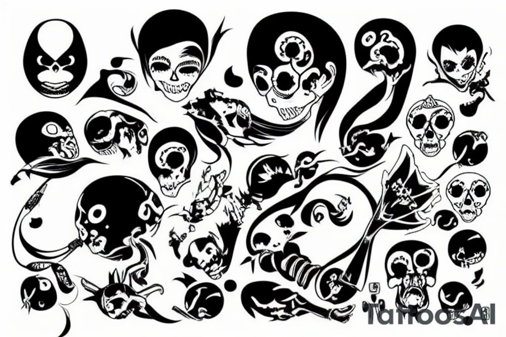 Cracked skull tattoo idea