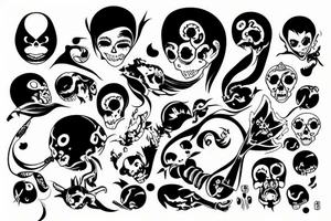 Cracked skull tattoo idea