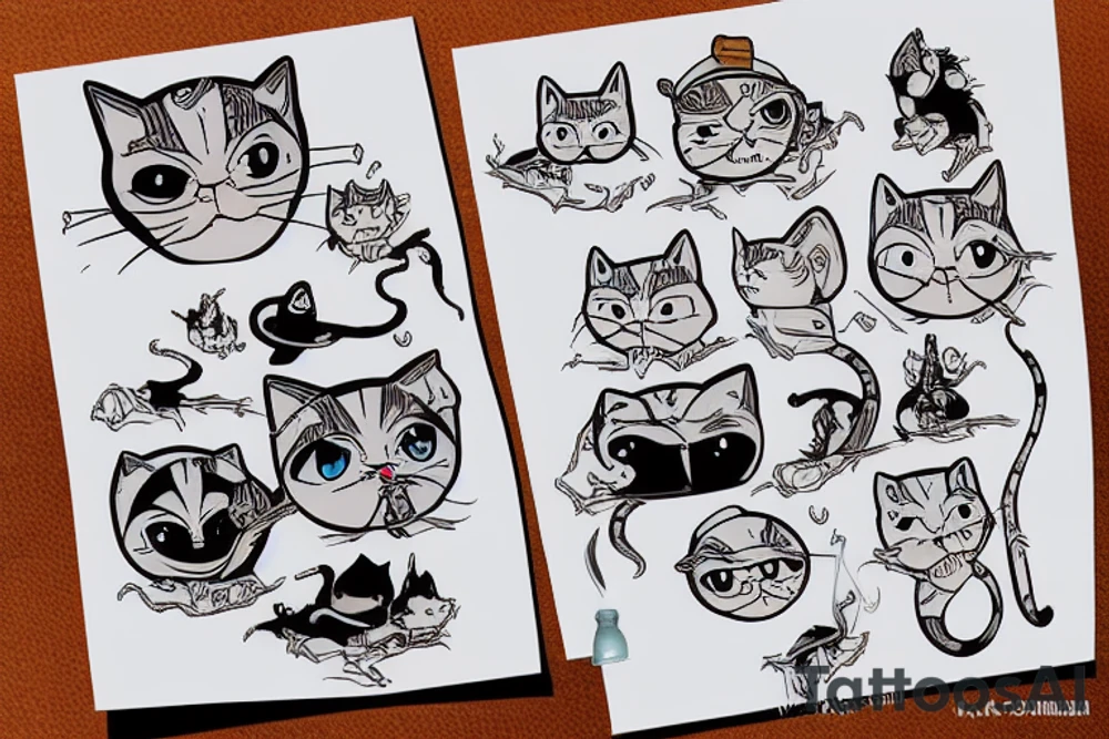 cat terminator tattoo idea