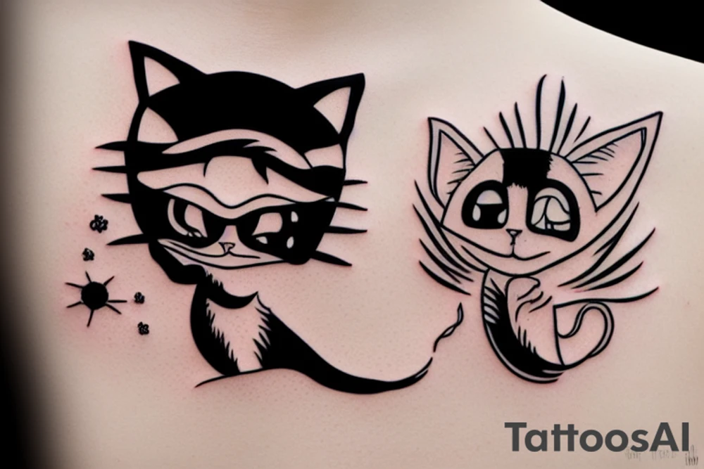 cat terminator tattoo idea