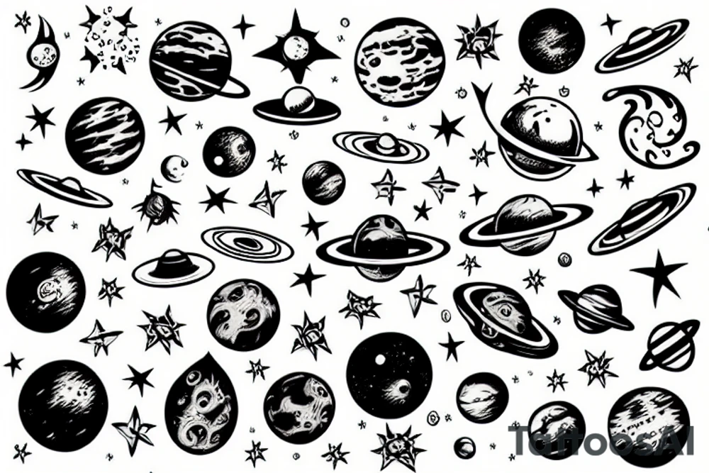 space tattoo idea