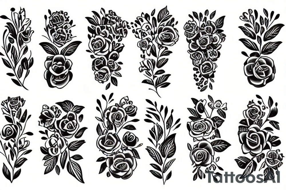 flower vase tattoo idea
