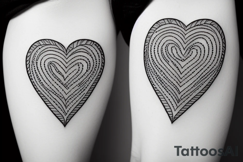 simple heart line tattoo idea