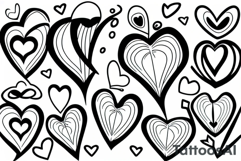 simple heart line tattoo idea