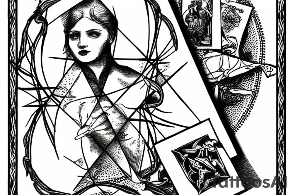 Magician Tarot card in a victorian etch style tattoo idea Magician Tarot card in a victorian etch style tattoo idea