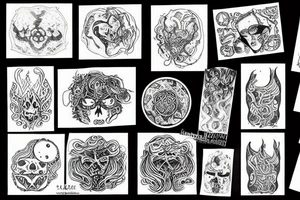 Eldur og Is, Icelandic, Hand-drawn tattoo idea