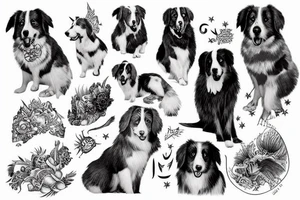 australian shepard tattoo idea