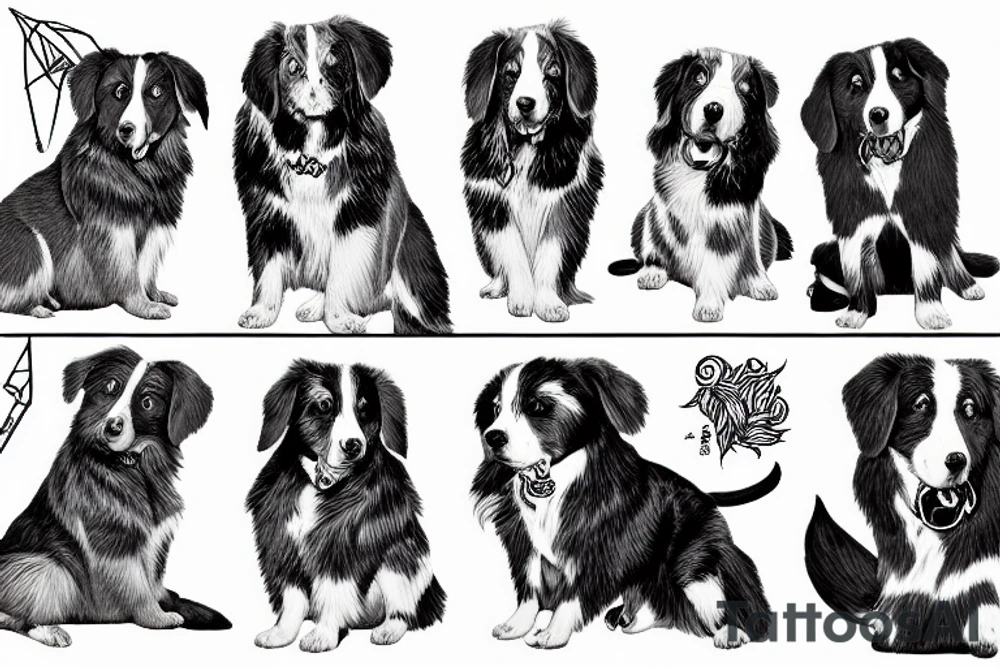 australian shepard tattoo idea