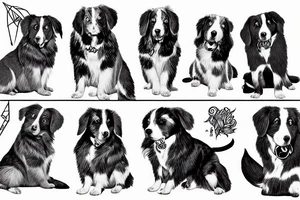 australian shepard tattoo idea