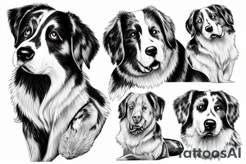 Australian Shepard tattoo idea