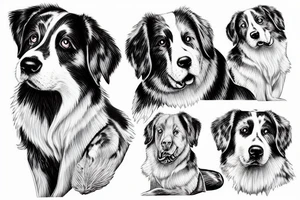 Australian Shepard tattoo idea