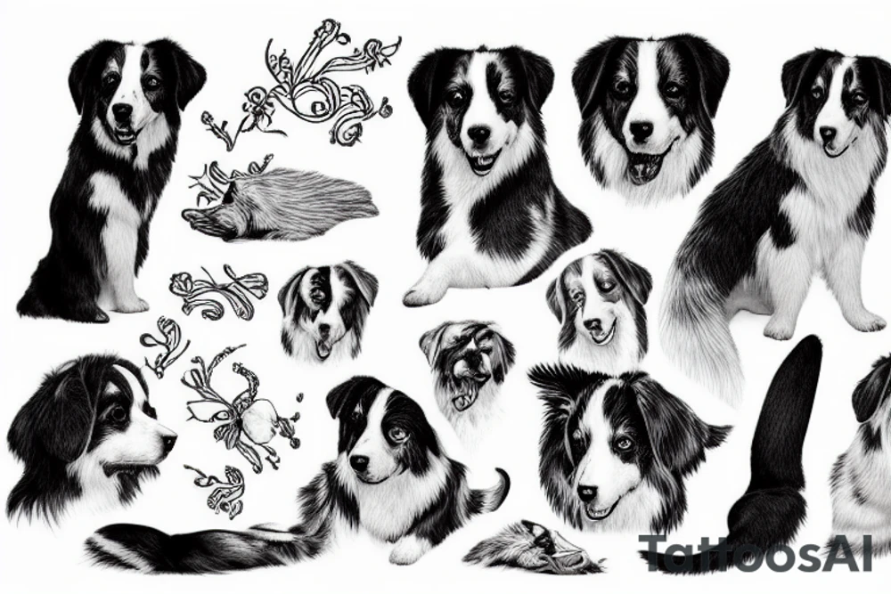 Australian Shepard tattoo idea