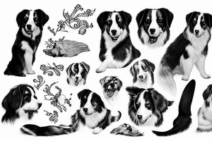 Australian Shepard tattoo idea