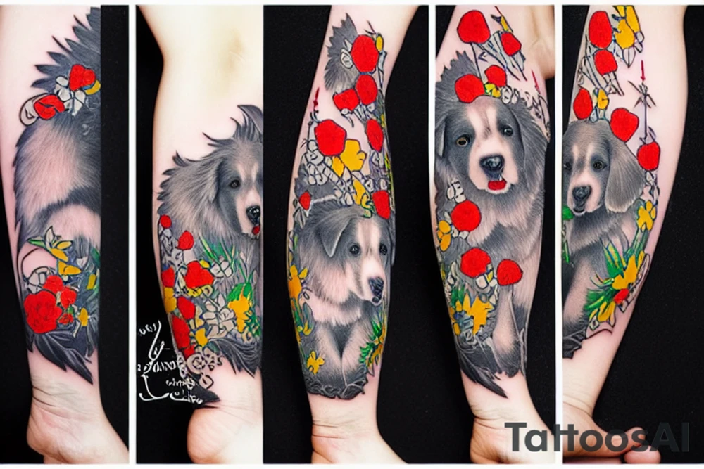 Australian Shepard tattoo idea