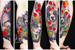 Australian Shepard tattoo idea