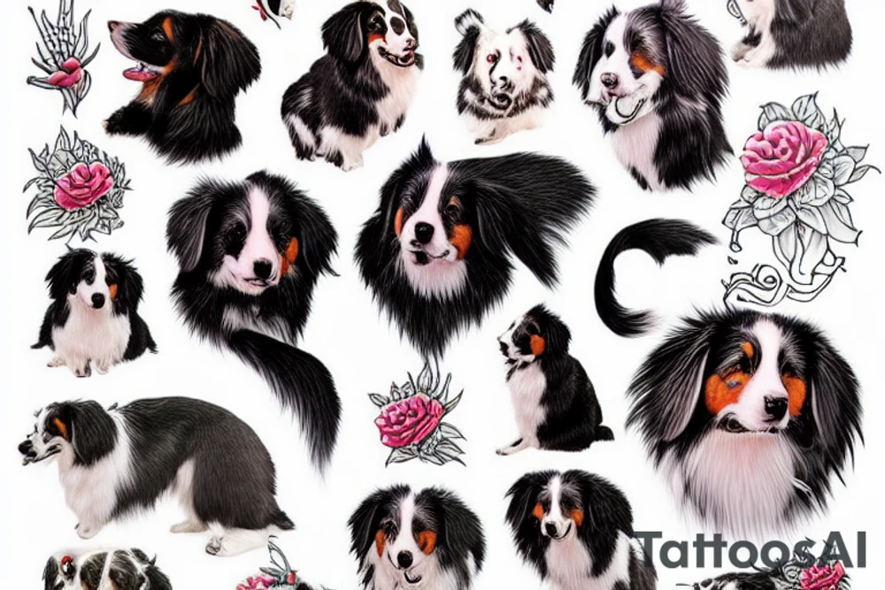 Australian Shepard tattoo idea