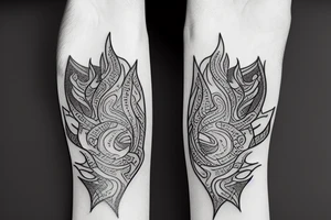 Fire and Ice, tattoo that reminds me of the good time spent in iceland tattoo idea
