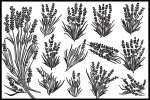 lavender plant tattoo idea
