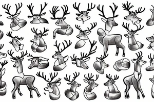 reindeer on the clouds tattoo idea