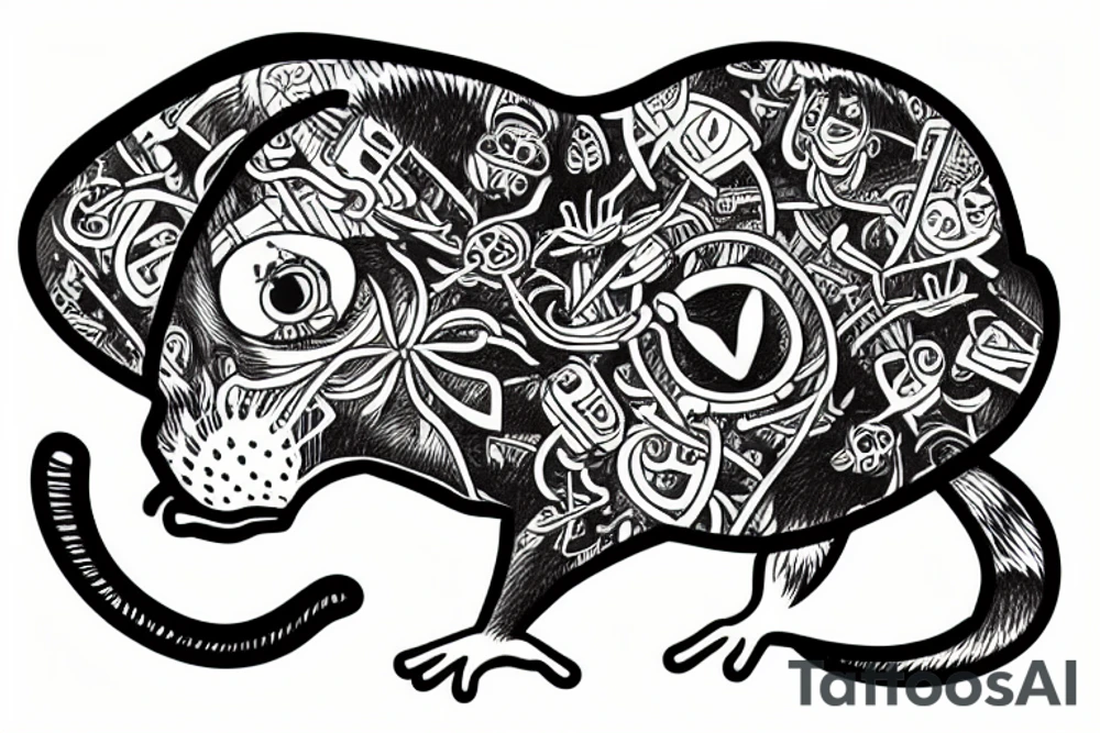 Ape rat mouse tattoo idea