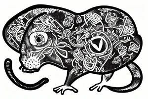 Ape rat mouse tattoo idea