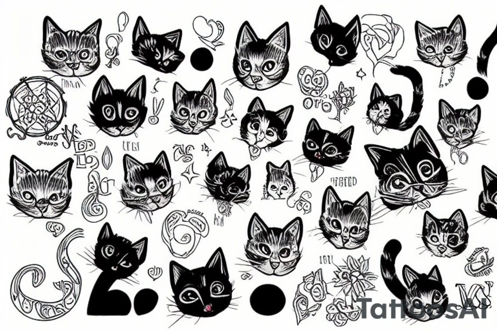 remembering my passed  cat tattoo idea