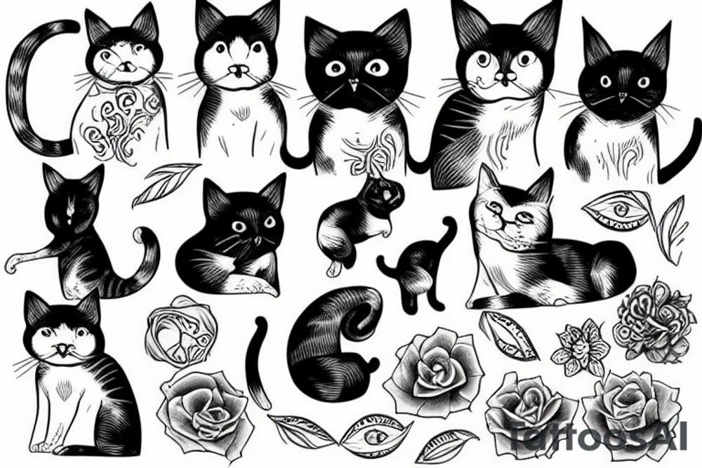 remembering my passed  cat tattoo idea