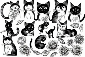 remembering my passed  cat tattoo idea