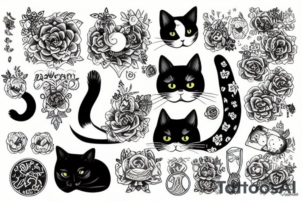 remembering my passed  cat tattoo idea