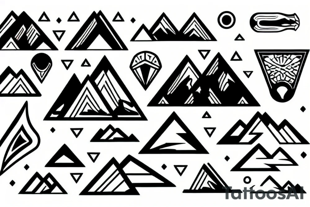 Sunset over Mountains tattoo idea