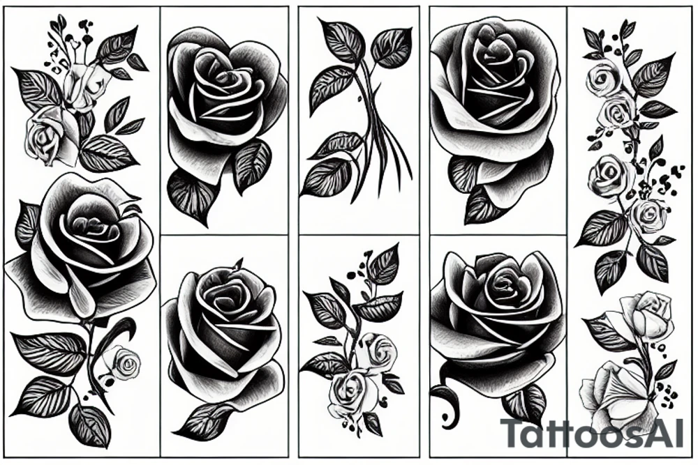 rose and a knife tattoo idea