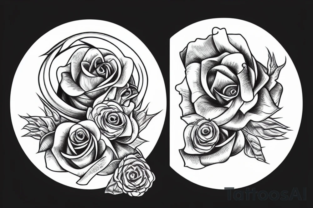 Ouroboros and rose tattoo idea