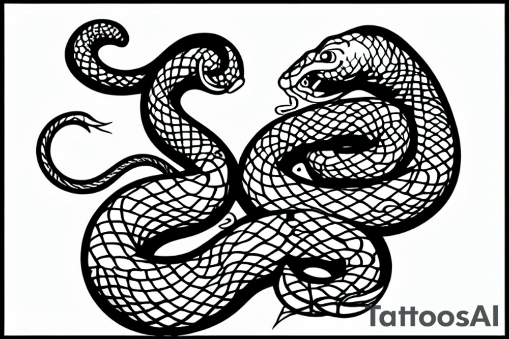 Snake eating tail, lotus tattoo idea
