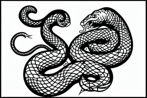 Snake eating tail, lotus tattoo idea