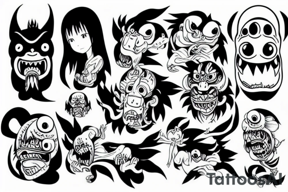 Spirited away monster tattoo idea